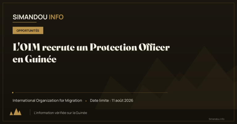 L’OIM recrute un Protection Officer en Guinée