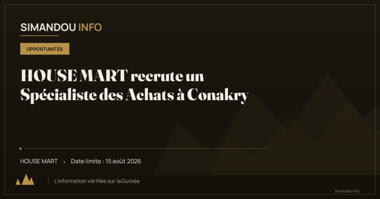 HOUSE MART recrute un Spécialiste des Achats à Conakry