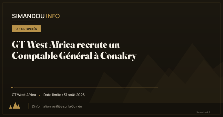 GT West Africa recrute un Comptable Général à Conakry
