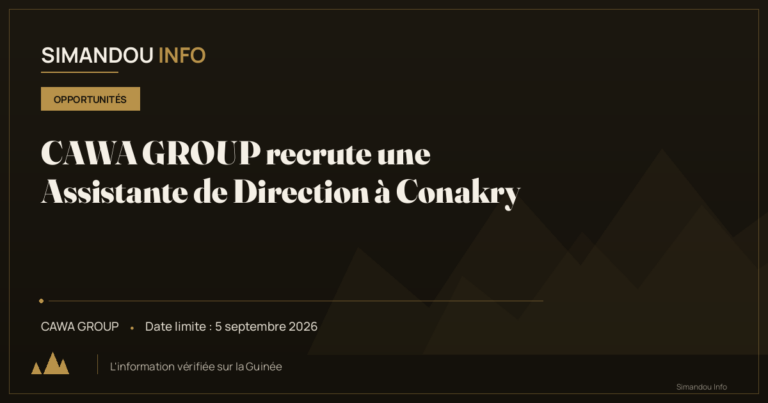CAWA GROUP recrute une Assistante de Direction à Conakry