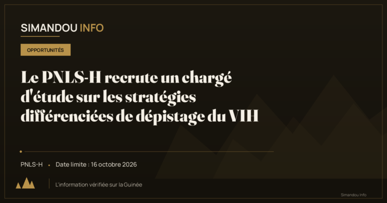 Le PNLS-H recrute un chargé d’étude sur les stratégies différenciées de dépistage du VIH